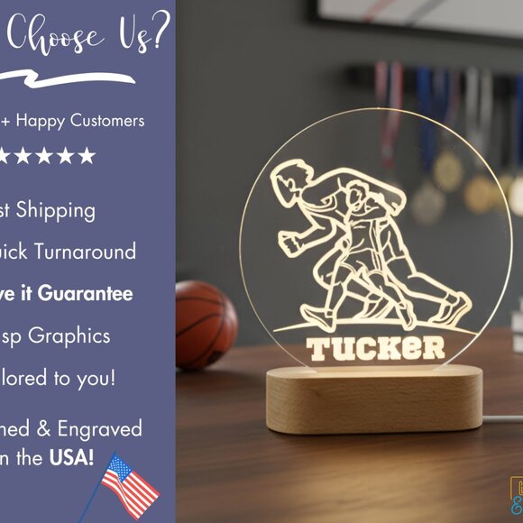 Custom Runner LED Night Light – Gift for Track & Fitness Lovers - Picture 4 of 8